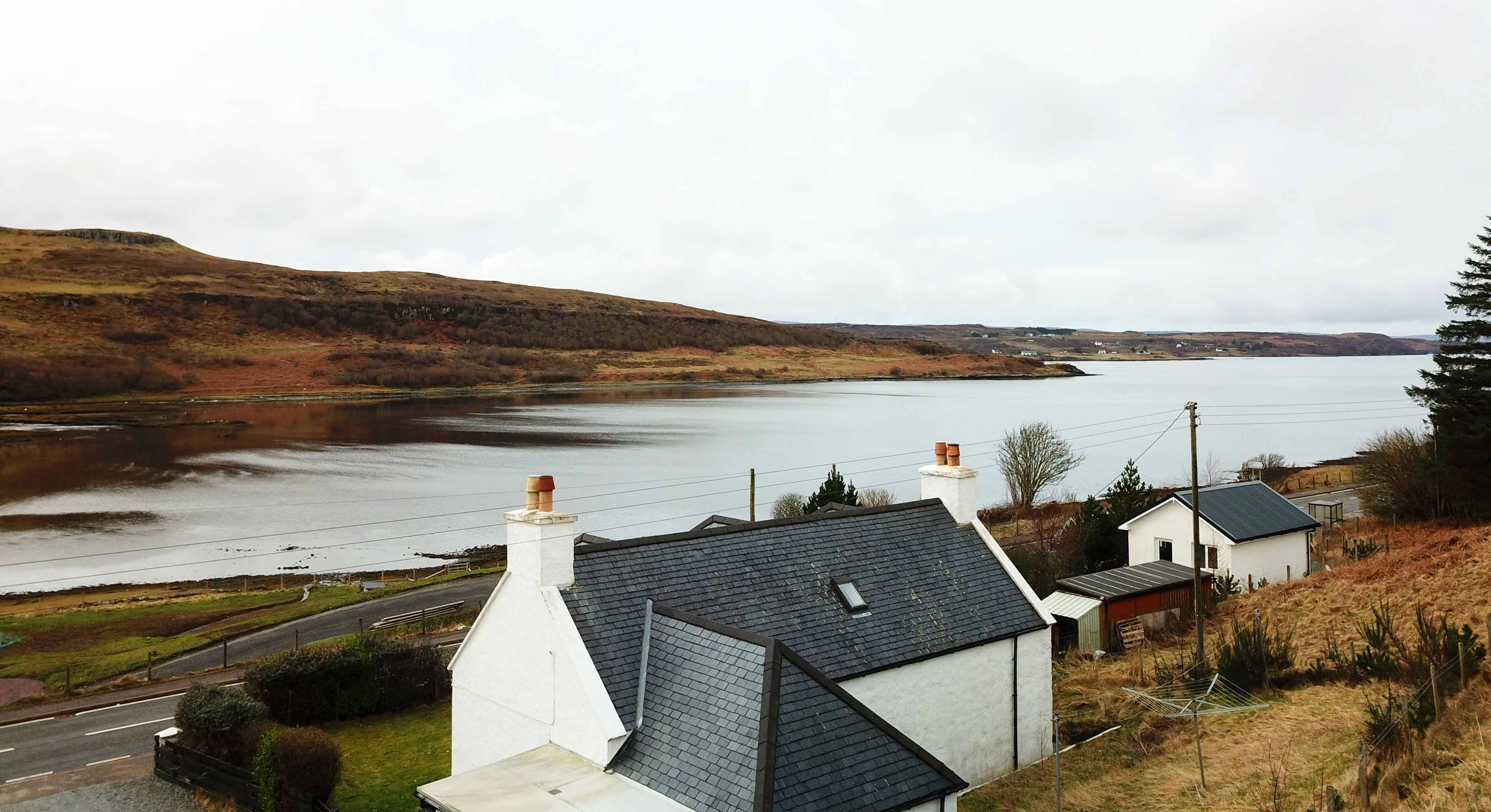 Wake up to sea views of the Isle of Skye at Stratheyre Cottage self catering accommodation cottage with WIFI internet